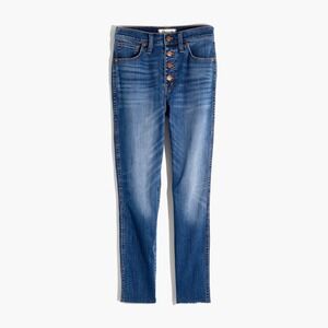 Madewell 9"‎ Mid Rise Skinny Crop Button Fly Jeans Medium Wash Size 23